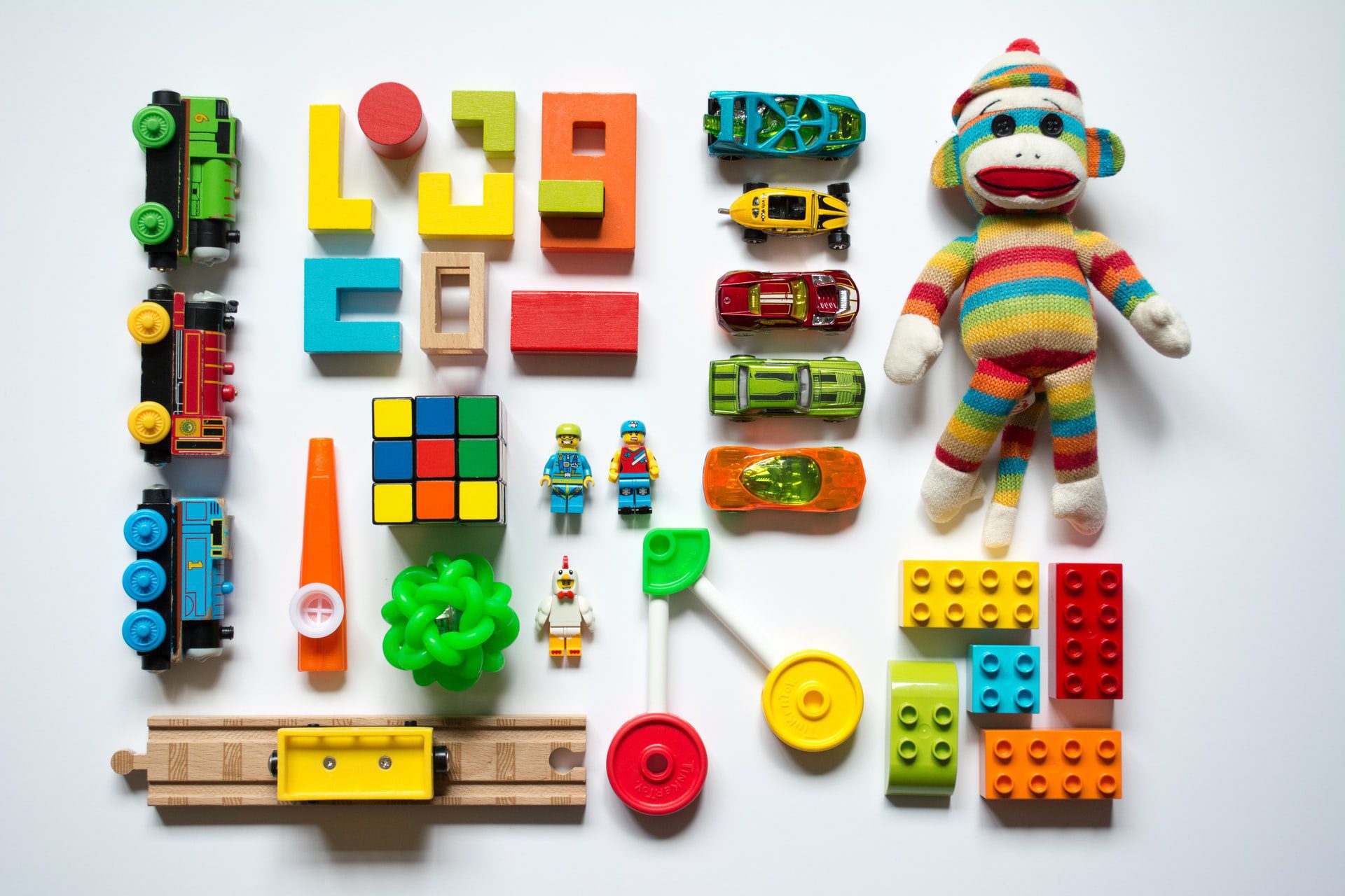 Colorful toy collection