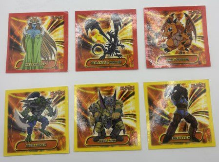 Vintage Digimon Stickers Lot of 6 Holographic Foil Character Collectible